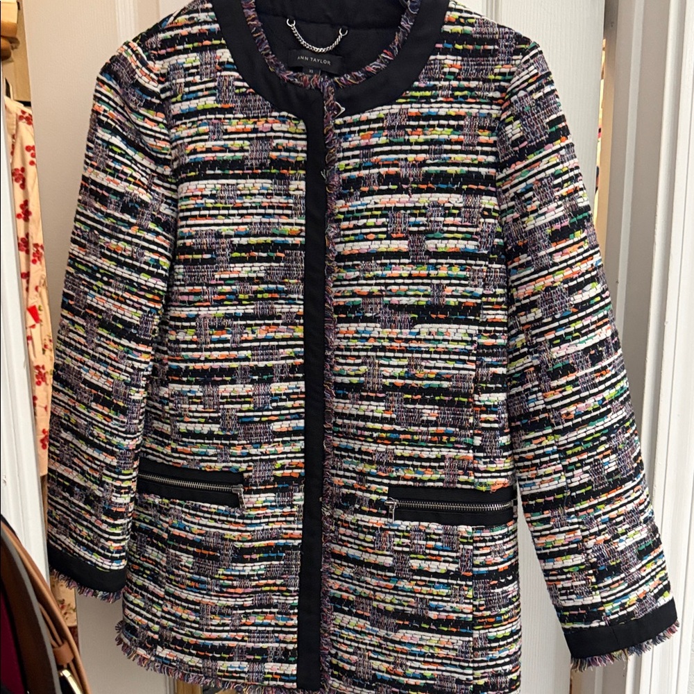 Ann‎ Taylor Multicolor Tweed Coat